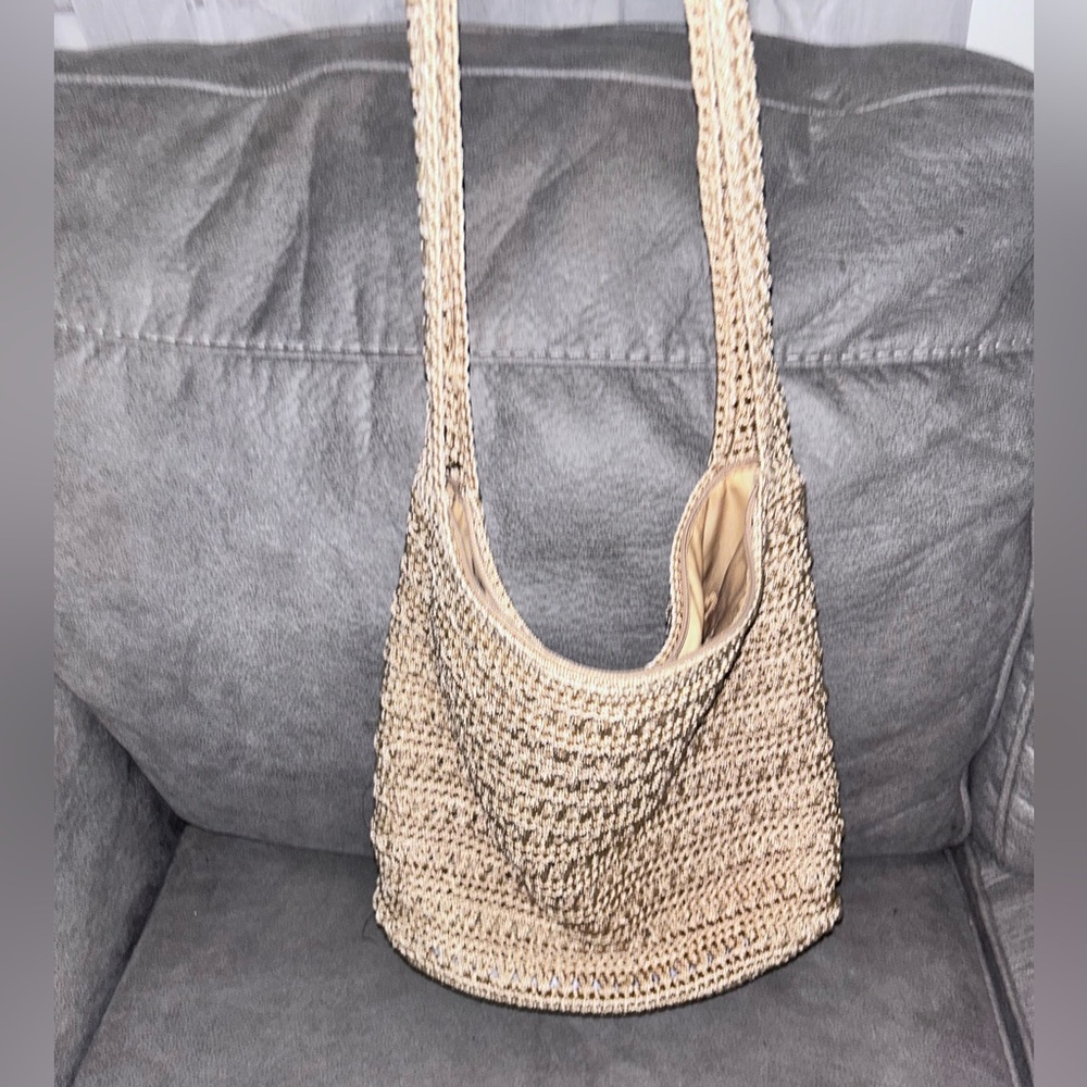 50%offw❤️ the sak purse beige weave shoulder handbag crossover
